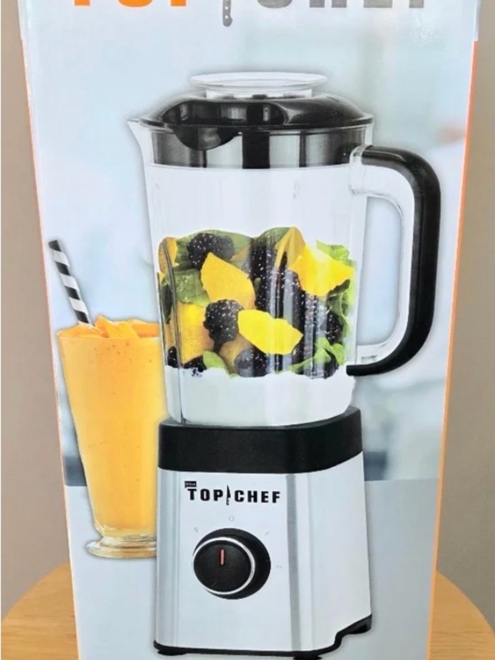 Top Chef 350W 1L Stainless Steel Electric Blender 2-Speed Pulse Silver/Black